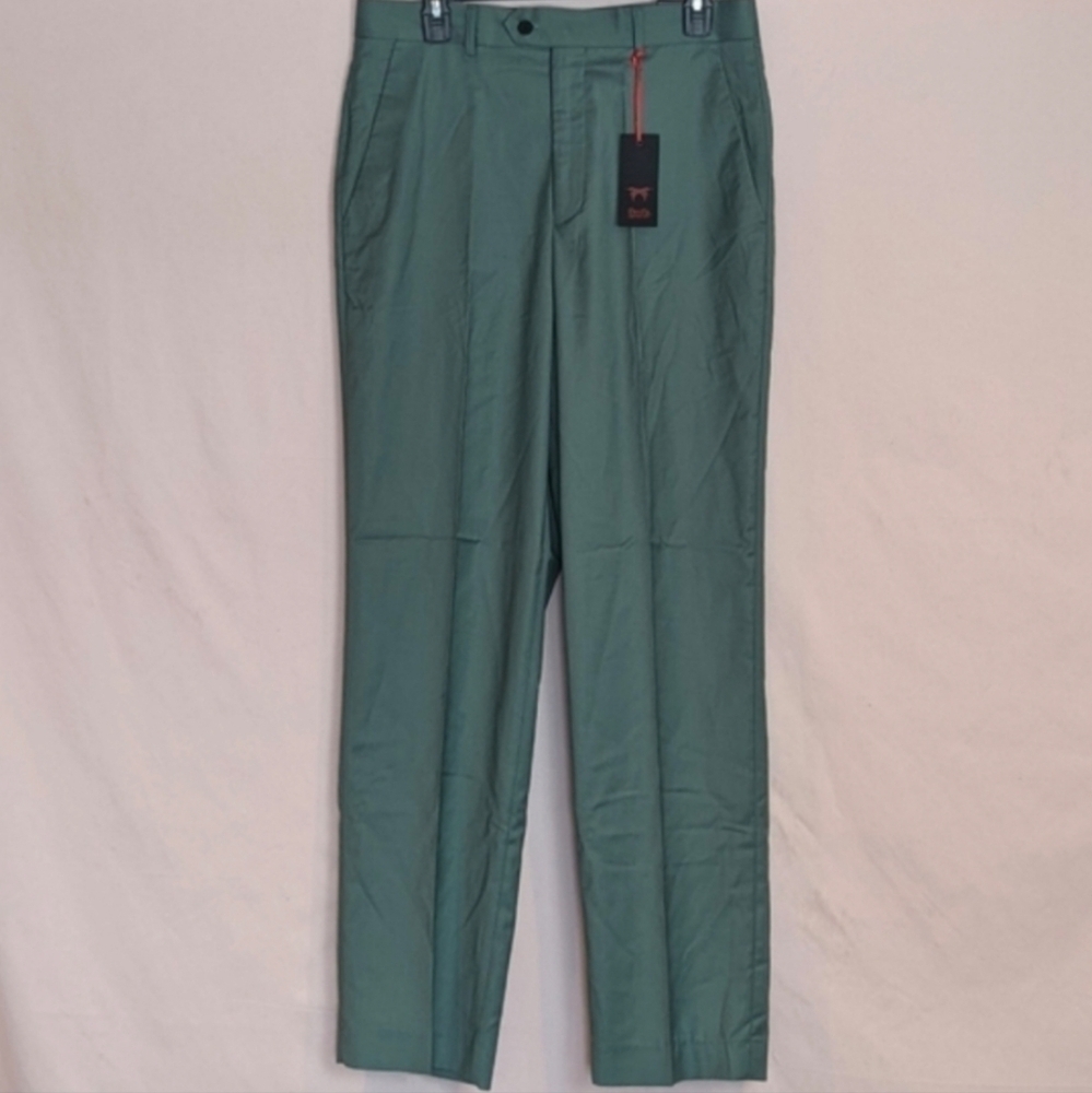 ASOS Devil's Advocate Men's Green Wide Leg Smart Formal Dress Pants Size 30